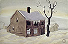House and The Snow 1920 By Charles Burchfield
