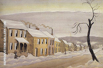 Houses 1920 by Charles Burchfield | Oil Painting Reproduction