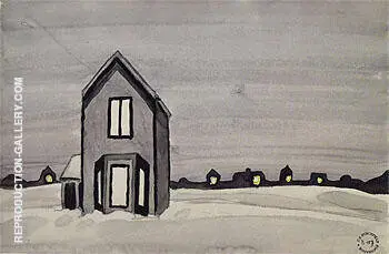 Gray House 1920 By Charles Burchfield
