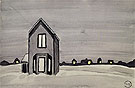 Gray House 1920 By Charles Burchfield