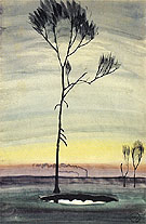 Tree and Pond 1920 By Charles Burchfield