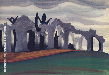 Gothic Landscape 1919 by Charles Burchfield | Oil Painting Reproduction