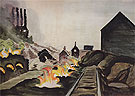 Coke Ovens at Night 1920 By Charles Burchfield