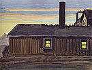 House in November Evening 1919 By Charles Burchfield