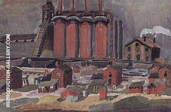 Factories 1919 by Charles Burchfield | Oil Painting Reproduction