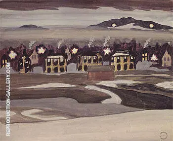 Village Lights 1920 By Charles Burchfield