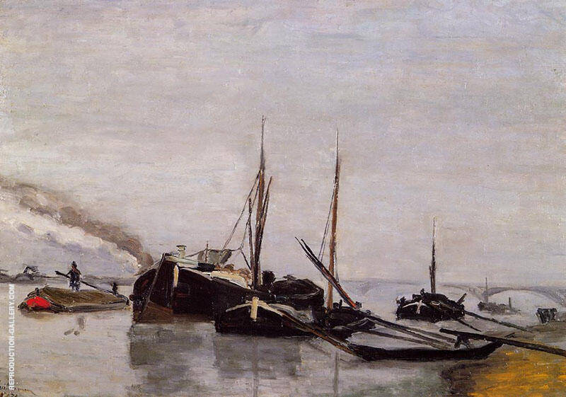 Barges in the Seine at Bercy | Oil Painting Reproduction