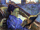 Madame Guillaumin Reading By Armand Guillaumin