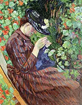 Madame Guillaumin Sitting in a Garden 1890 By Armand Guillaumin