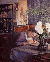 Madame Guillaumin Writing 1894 By Armand Guillaumin