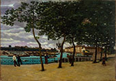Near the Seine Cloudy Day 1871 By Armand Guillaumin