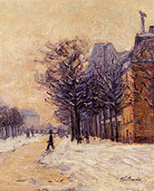 Passers by in Paris in Winter 1888 By Armand Guillaumin