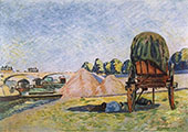 Field with Haycart By Armand Guillaumin
