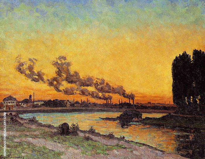 Sunset at Ivry 1873 by Armand Guillaumin | Oil Painting Reproduction