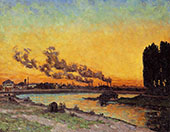 Sunset at Ivry 1873 By Armand Guillaumin