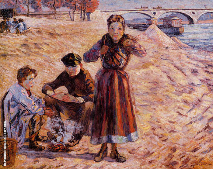 The Little Thieves 1885 by Armand Guillaumin | Oil Painting Reproduction