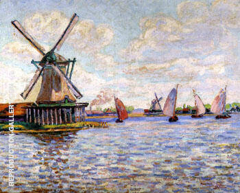 Windmills in Holland by Armand Guillaumin | Oil Painting Reproduction