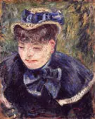 Woman with Blue Cape and Scarf 1890 By Armand Guillaumin