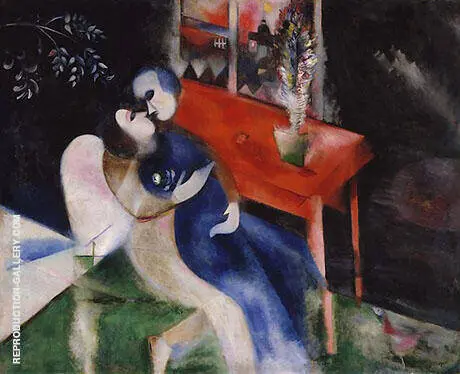 Lovers c1913 By Marc Chagall