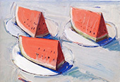 Watermelon Slices By Wayne Thiebaud