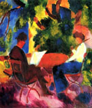 Couple at Garden Table By August Macke
