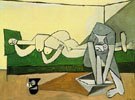 Femme Couchee et Femme qui se Lave Le Pied 1944 By Pablo Picasso