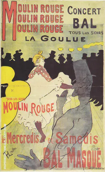 Moulin Rouge La Goulue 1891 By Henri De Toulouse Lautrec