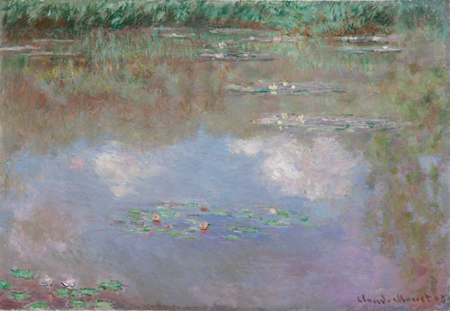 Water Lilies, Water Landscape, Clouds 1903 | Oil Painting Reproduction