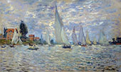 The Boats Regatta at Argenteuil 1874 By Claude Monet