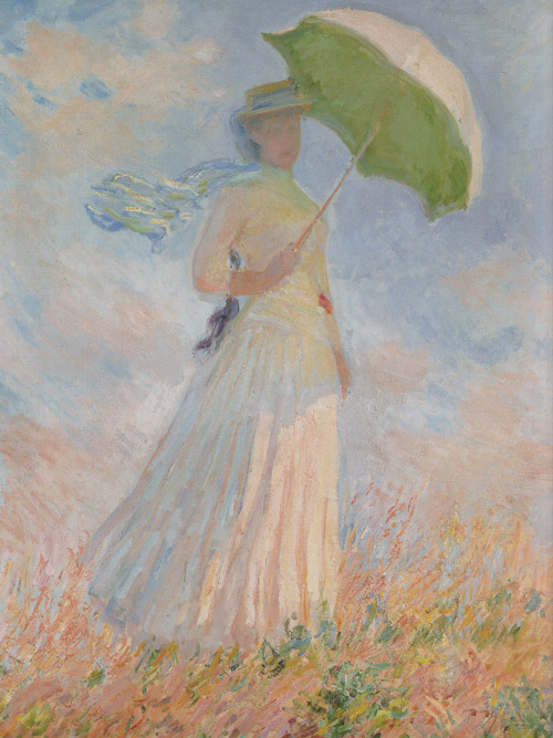 Woman with a Parasol Turned towards the Right 1886 | Oil Painting Reproduction