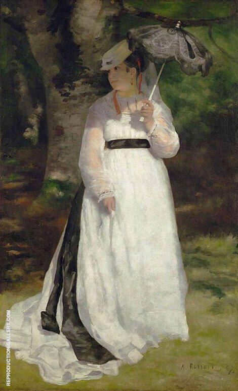 Lise with an Umbrella by Pierre Auguste Renoir | Oil Painting Reproduction