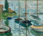 Sailboats on the Seine at Petit-Gennevilliers By Claude Monet