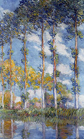 Poplars along the Epte (Sunset Effect) 1891 By Claude Monet