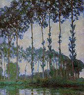 Poplars on the Banks of the River Epte At Dusk 1891 By Claude Monet