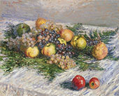 Pears and Grapes 1880 By Claude Monet