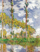 Poplars (Summer) Environs of Giverny 1891 By Claude Monet