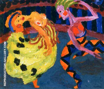 Dancer and Harlequin 1920 By Emil Nolde