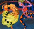 Dancer and Harlequin 1920 By Emil Nolde