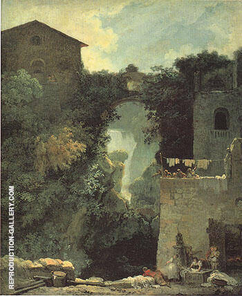 The Grand Cascade at Tivoli 1760 | Oil Painting Reproduction