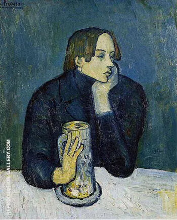 Portrait of Jaime Sabartes The Glass of Beer 1901 By Pablo Picasso