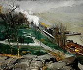 Rain on the River 1908 By George Bellows