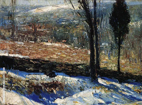 The Stone Fence 1909 By George Bellows