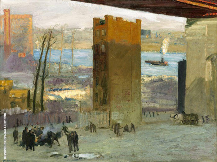 Lone Tenement 1909 by George Bellows | Oil Painting Reproduction
