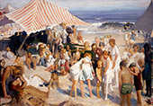 Beach at Coney Island 1908-10 By George Bellows