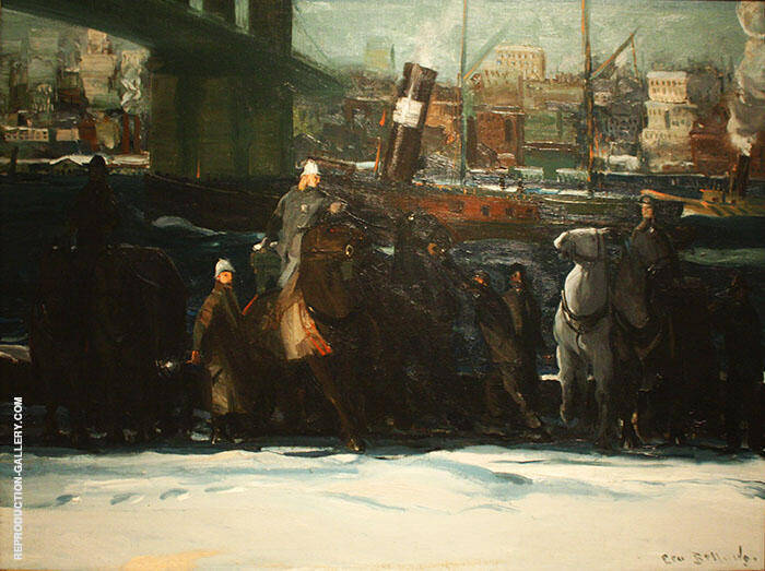 Snow Dumpers 1911 by George Bellows | Oil Painting Reproduction