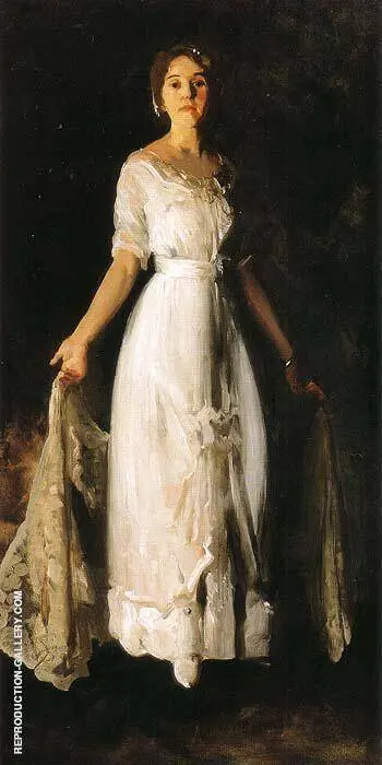 Mrs.Albert M.Miller or White Dress 1913 By George Bellows