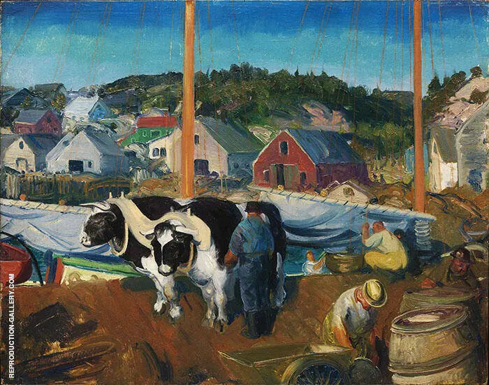 Ox Team Matinicus Island Maine 1916 By George Bellows