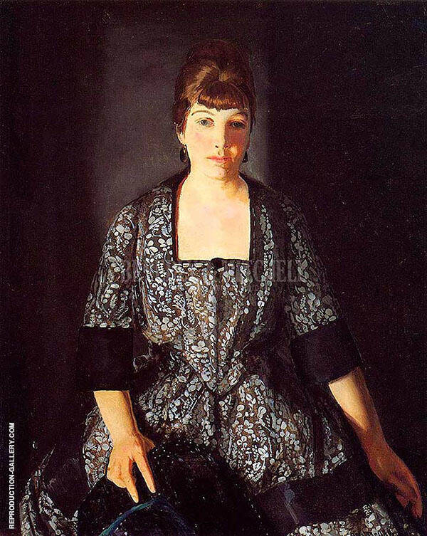 Emma in the Black Print 1919 by George Bellows | Oil Painting Reproduction