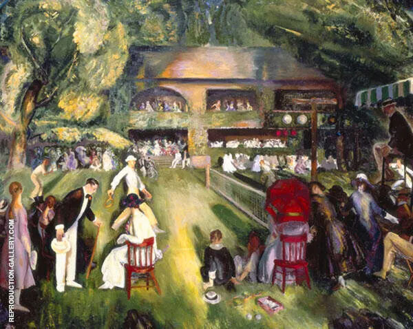 Tennis at Newport 1920 By George Bellows