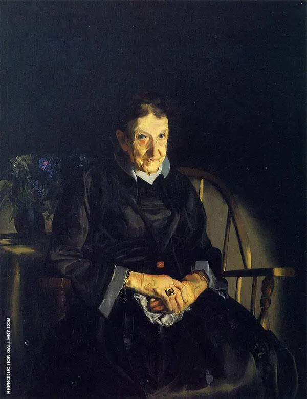 Aunt Fanny Old Lady in Black 1920 By George Bellows